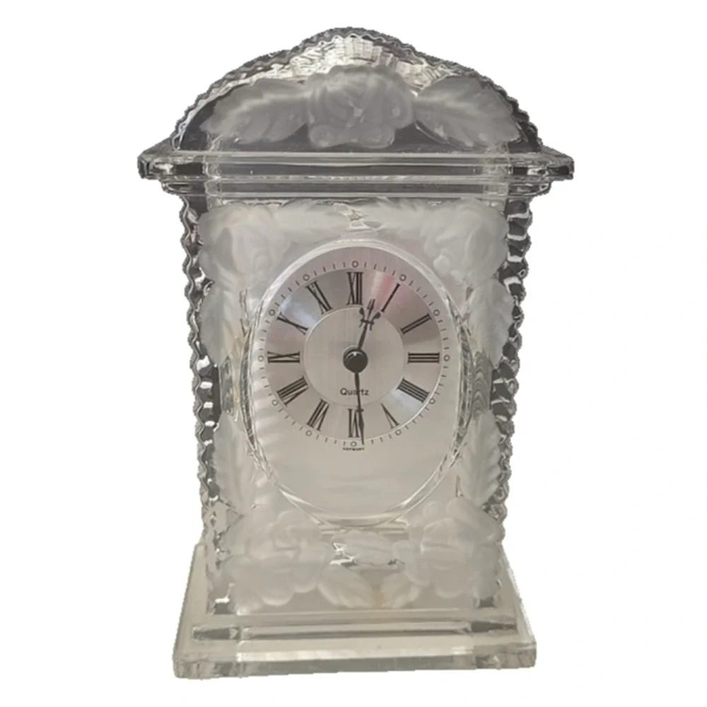 Vintage Crystal Legends By Godinger Quartz Clock, 24% Lead Crystal
